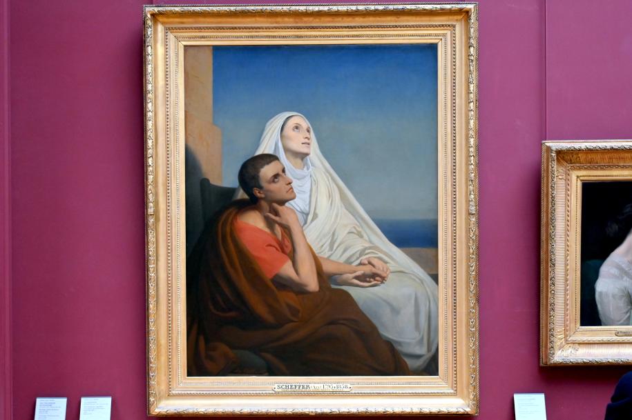 Ary Scheffer (1824–1855), Der heilige Augustinus (354-430) und seine Mutter, die heilige Monika (um 332-387), Paris, Musée du Louvre, Saal 943, 1855
