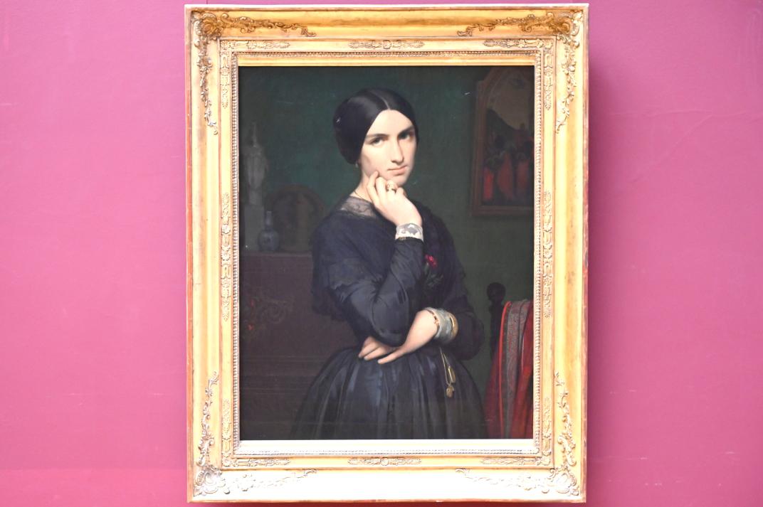 Hippolyte Flandrin (1842–1863), Porträt der Frau des Künstlers, geborene Aimée Ancelot (1822-1882), Paris, Musée du Louvre, Saal 943, 1846, Bild 1/2