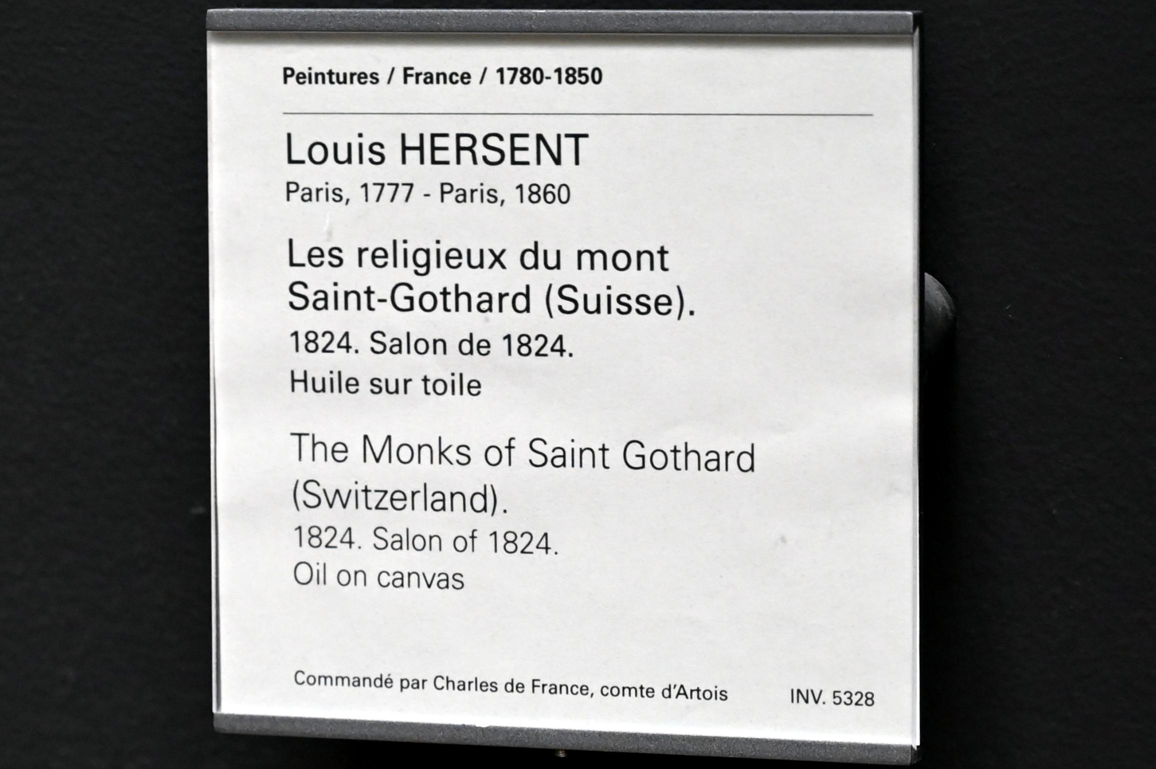 Louis Hersent (1821–1842), Die Mönche von Sankt Gotthard, Paris, Musée du Louvre, Saal 946, 1824, Bild 2/2