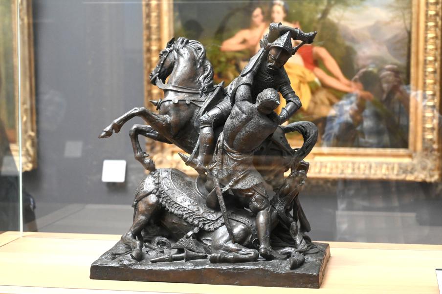Jean François Théodore Gechter (1833), Der Kampf zwischen Karl Martell und Abd ar-Rahmān al-Ghāfiqī, dem König der Sarazenen, Paris, Musée du Louvre, Saal 946, 1833