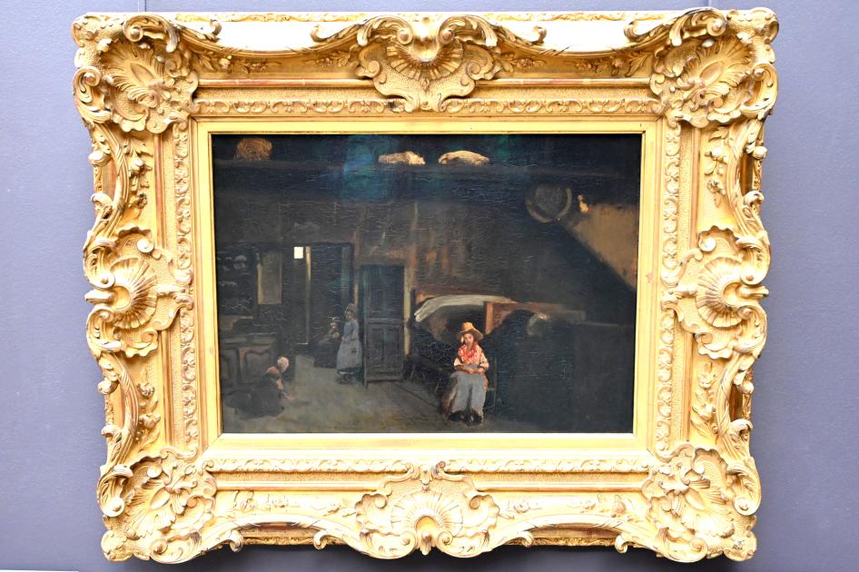 Jean-Baptiste Camille Corot (1823–1874), Interieur in Mas-Bilier bei Limoges, Paris, Musée du Louvre, Saal 949, um 1850–1860, Bild 1/2