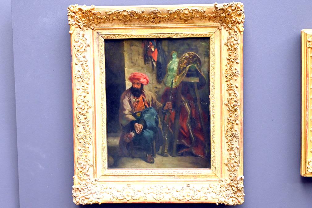 Eugène Delacroix (1820–1862), Der Türke bei seinem Sattel, Paris, Musée du Louvre, Saal 950, um 1824–1825