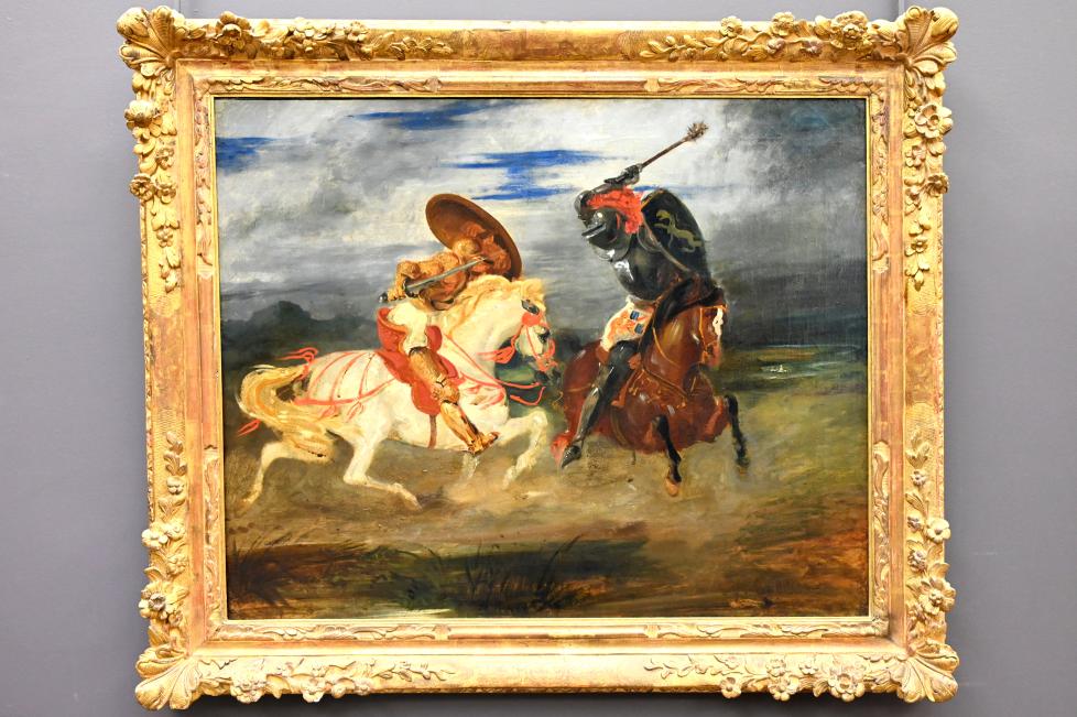 Eugène Delacroix (1820–1862), Ritterkampf auf dem Lande, Paris, Musée du Louvre, Saal 950, um 1825