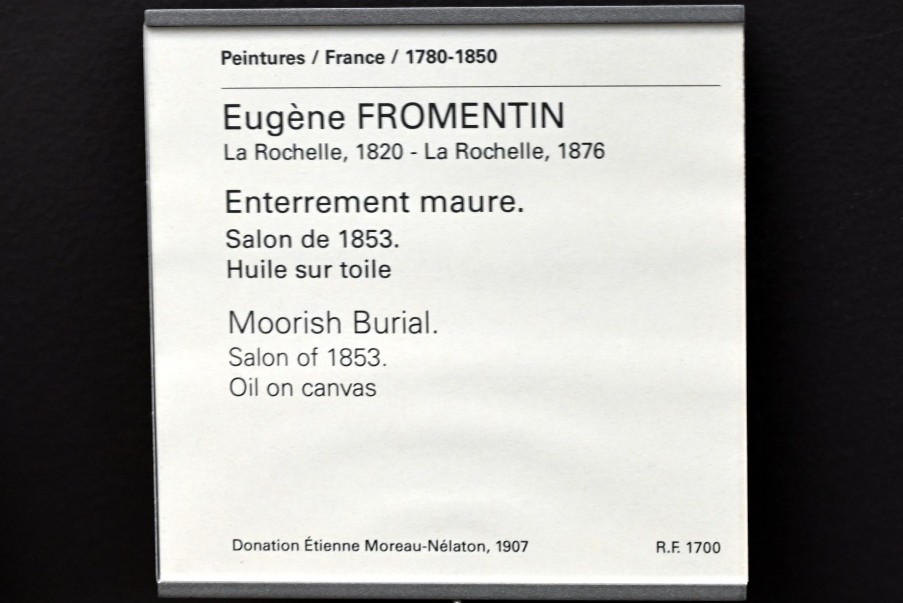 Eugène Delacroix (1820–1862), Maurisches Begräbnis, Paris, Musée du Louvre, Saal 950, vor 1853, Bild 2/2