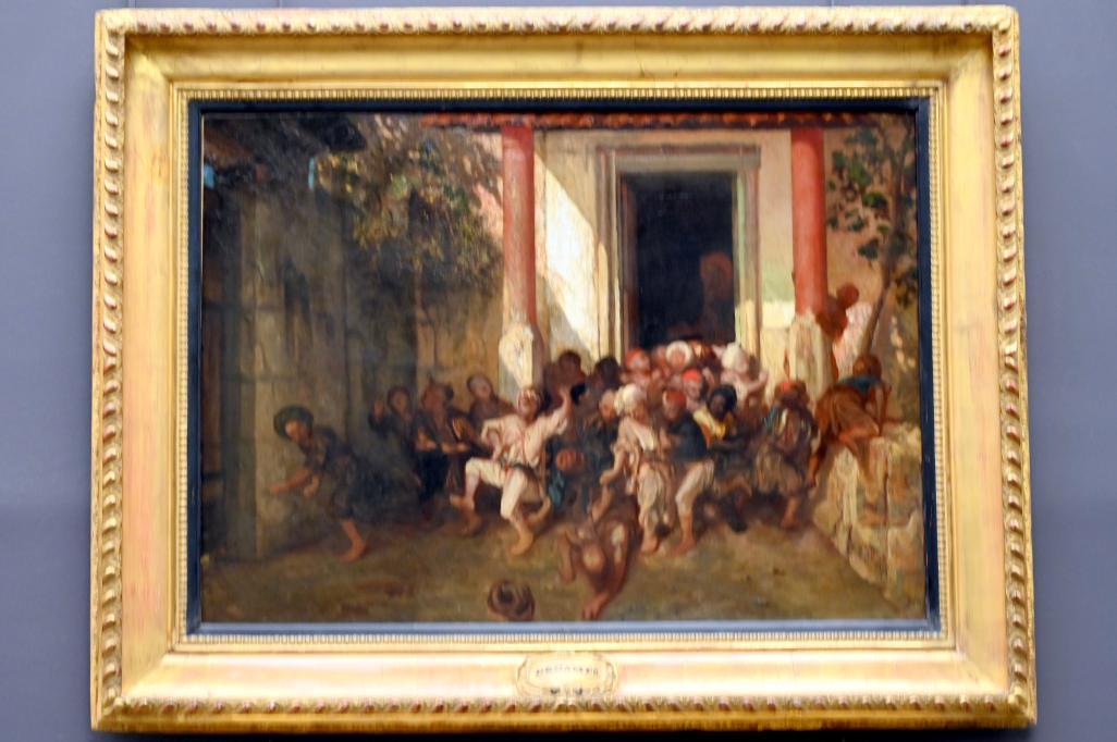 Alexandre-Gabriel Decamps (1830–1854), Schulkinder verlassen die türkischen Schule, Paris, Musée du Louvre, Saal 950, um 1841, Bild 1/2