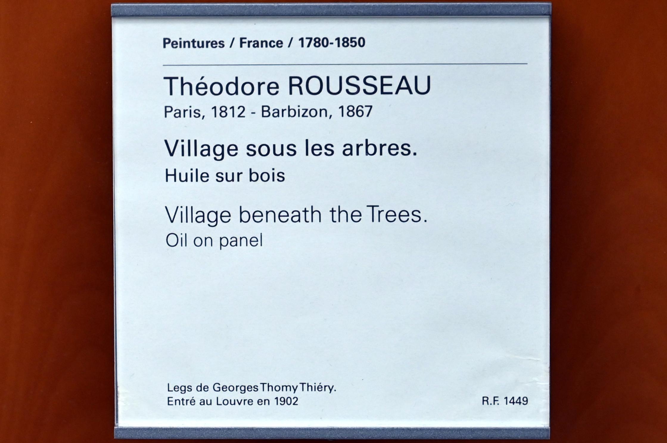 Théodore Rousseau (1827–1862), Dorf unter den Bäumen, Paris, Musée du Louvre, Saal 951, Undatiert, Bild 2/2