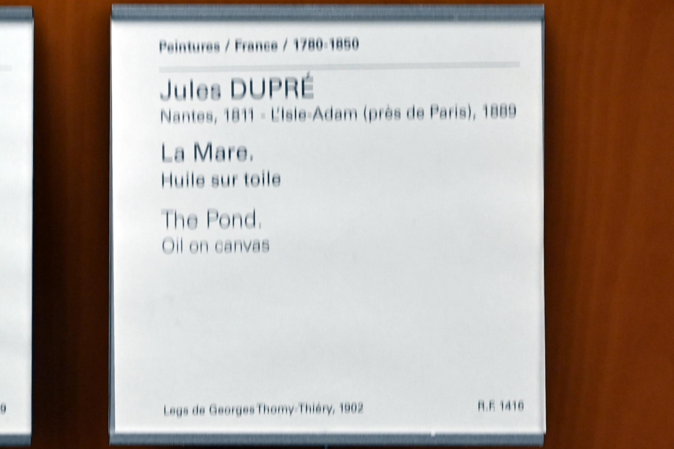Jules Dupré (1836–1865), Am See, Paris, Musée du Louvre, Saal 951, Undatiert, Bild 2/2