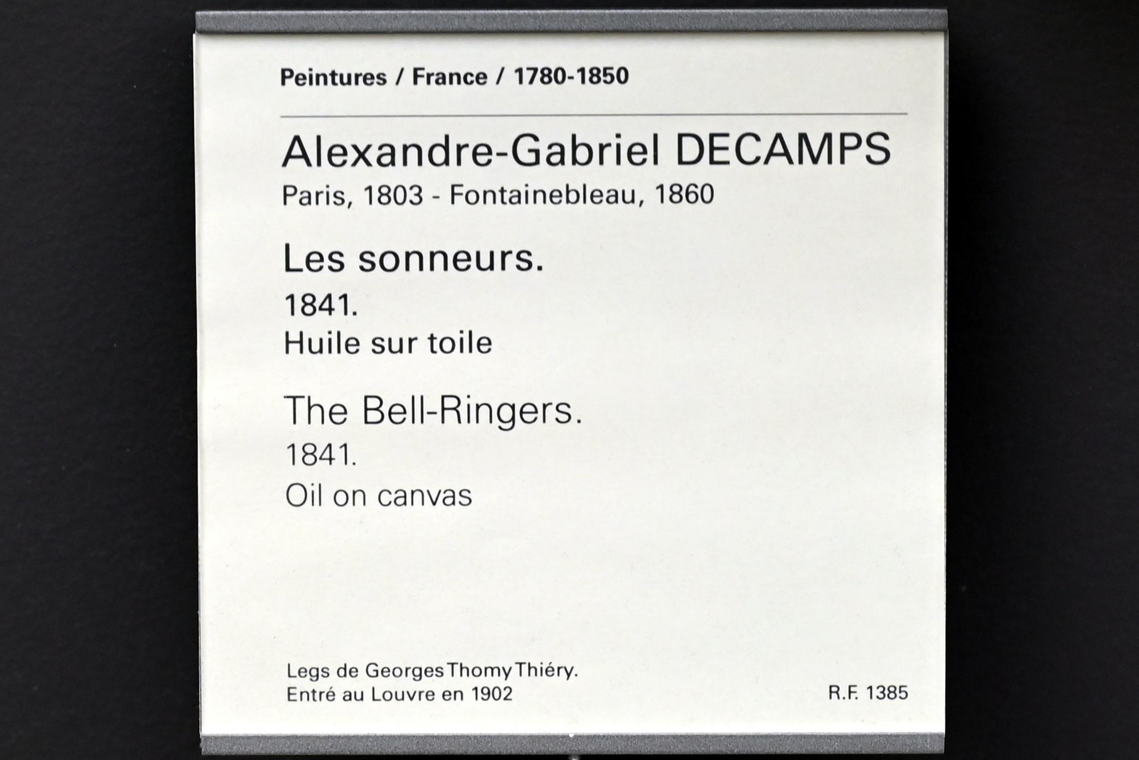 Alexandre-Gabriel Decamps (1830–1854), Die Glöckner, Paris, Musée du Louvre, Saal 951, 1841, Bild 2/2