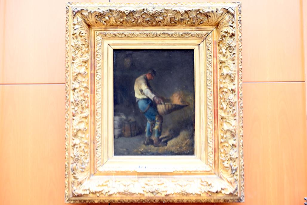 Jean-François Millet (1844–1874), Die Getreideschwinge, Paris, Musée du Louvre, Saal 951, um 1848, Bild 1/2