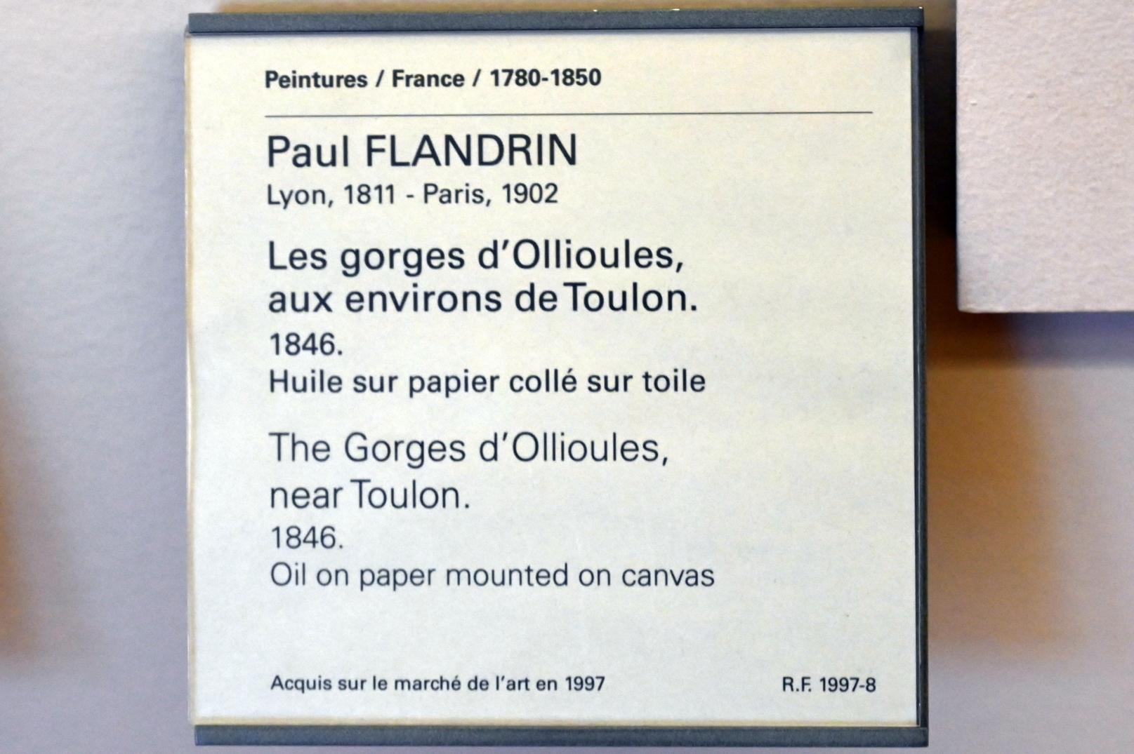 Paul Jean Flandrin (1836–1856), Die Gorges d'Ollioules bei Toulon, Paris, Musée du Louvre, Saal 948, 1846, Bild 2/2