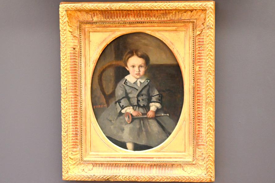 Jean-Baptiste Camille Corot (1823–1874), Porträt des Maurice Robert, Sohn eines Freundes des Malers, Paris, Musée du Louvre, Saal 948, 1857