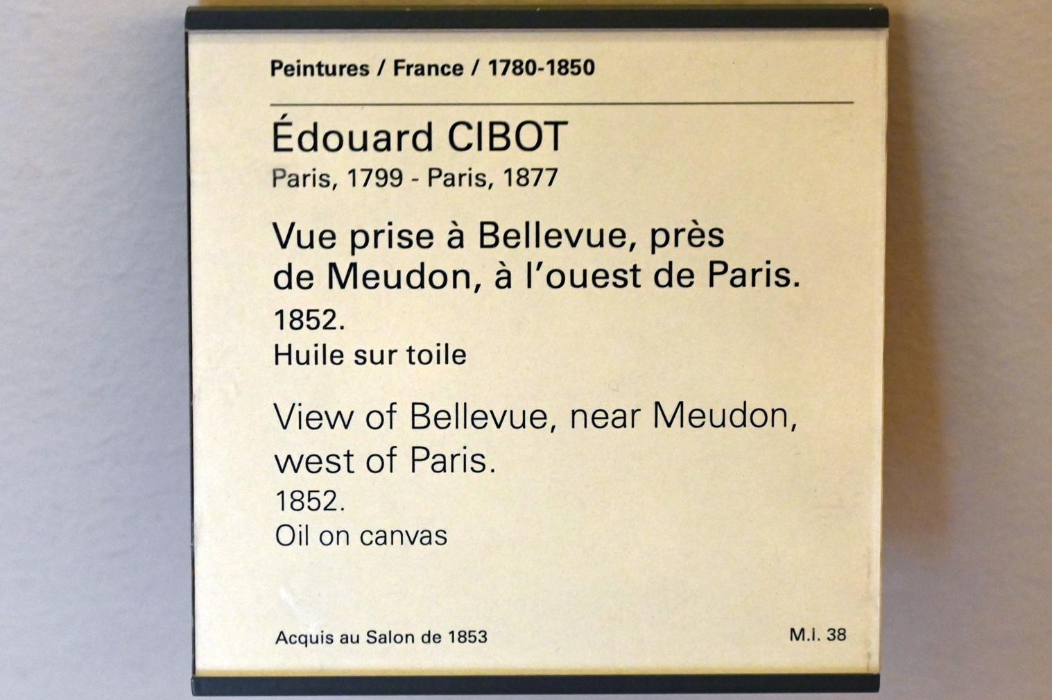 Édouard Cibot (1849), Blick in Bellevue bei  Meudon westlich von Paris, Paris, Musée du Louvre, Saal 948, 1848–1850, Bild 2/2