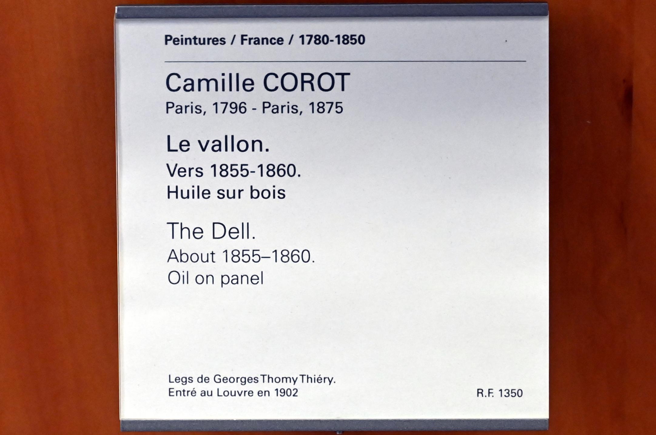 Jean-Baptiste Camille Corot (1823–1874), Das Tal, Paris, Musée du Louvre, Saal 948, um 1855–1860, Bild 2/2