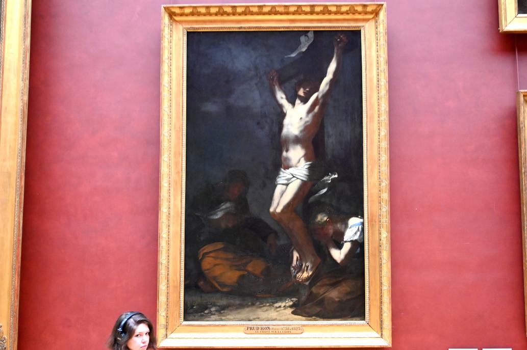 Pierre Paul Prud’hon (1782–1822), Christus am Kreuz mit Maria Magdalena und der Jungfrau Maria zu seinen Füßen, Paris, Musée du Louvre, Saal 700, 1822, Bild 1/2