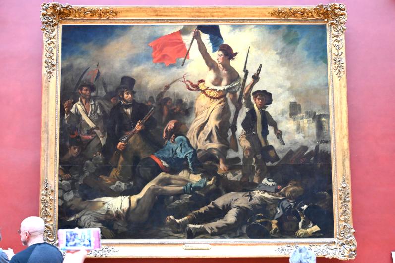 Eugène Delacroix (1820–1862), 28. Juli (1830). Die Freiheit führt das Volk, Paris, Musée du Louvre, Saal 700, vor 1831