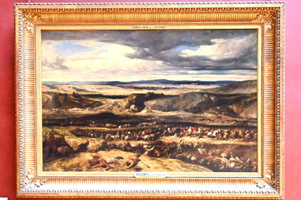 Alexandre-Gabriel Decamps (1830–1854), Marius besiegt die Kimbern in der Ebene zwischen Belsannettes und La Grande Fugère in der Provence (Die Niederlage der Kimbern), Paris, Musée du Louvre, Saal 700, 1833