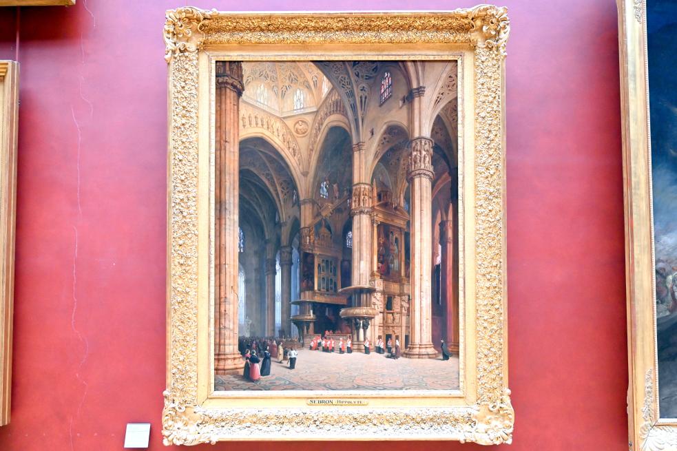 Hippolyte Sebron (1841), Innenansicht der Kathedrale von Mailand, Paris, Musée du Louvre, Saal 700, 1841