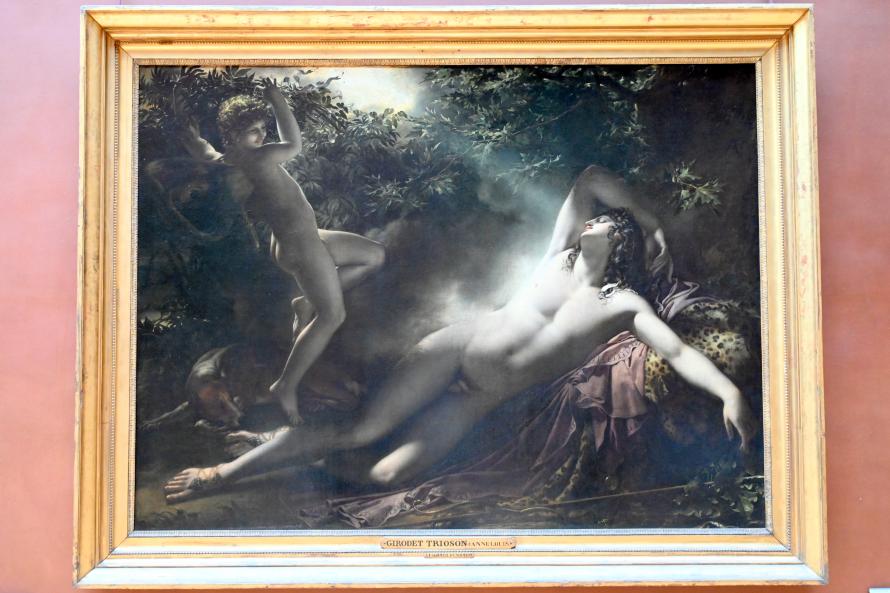 Anne-Louis Girodet-Trioson (1791–1811), Endymion bei Mondschein (Der Schlaf des Endymion), Paris, Musée du Louvre, Saal 702, 1791