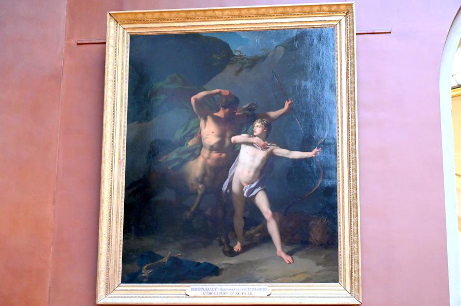 Jean-Baptiste Regnault (1782–1793), Die Erziehung des Achilles durch den Zentauren Cheiron, Paris, Musée du Louvre, Saal 702, 1782, Bild 1/2