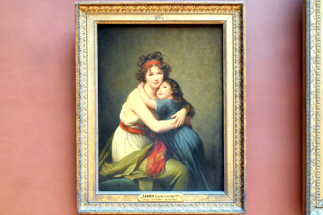 Élisabeth Vigée-Lebrun (1778–1810), Selbstporträt mit ihrer Tochter Jeanne-Lucie-Louise (Julie) (1780-1819), Paris, Musée du Louvre, Saal 702, 1789