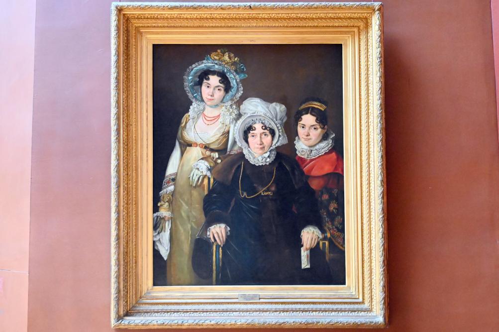Porträt der Isabelle-Rose Morel de Tangry, geb. van Tieghem (1746-1833), mit ihren Töchtern Isabelle-Rose und Thérèse Apolline, Paris, Musée du Louvre, Saal 702, um 1815, Bild 1/2