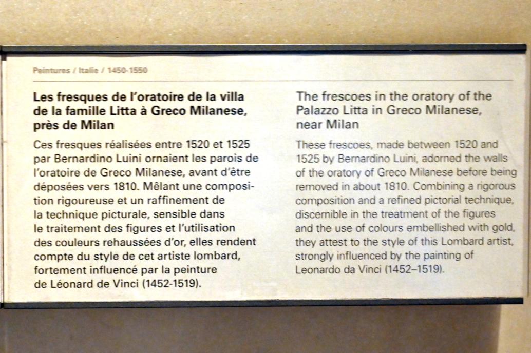 Bernardino Luini (1510–1527), Segnender Christus, Greco Milanese, jetzt Paris, Musée du Louvre, Saal 707, um 1520–1525, Bild 3/3