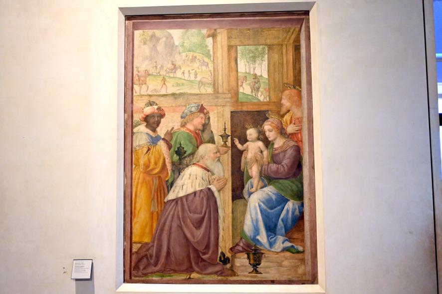 Bernardino Luini (1510–1527), Anbetung der Könige, Greco Milanese, jetzt Paris, Musée du Louvre, Saal 707, um 1520–1525