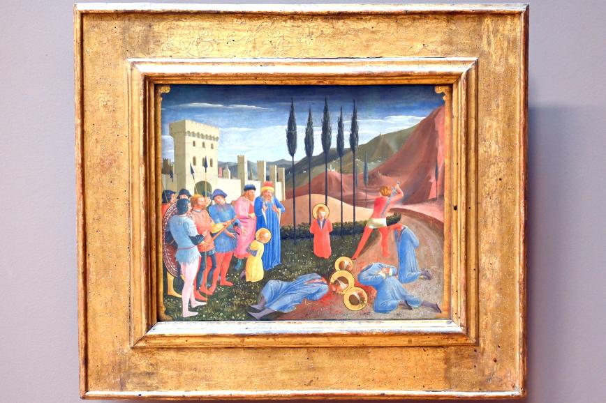 Fra Angelico (Guido di Pietro) (1421–1447), Das Martyrium der Heiligen Cosmas und Damian, Florenz, Kirche San Marco, jetzt Paris, Musée du Louvre, Saal 708, 1438–1443