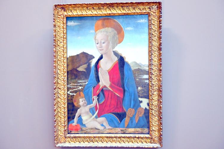 Alesso Baldovinetti (1464–1465), Maria mit Kind, Paris, Musée du Louvre, Saal 708, um 1464
