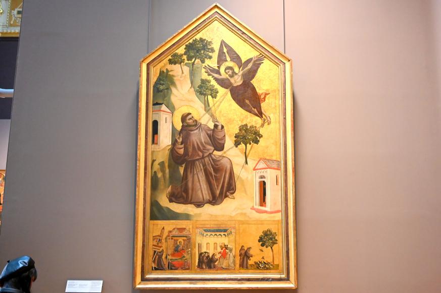 Giotto di Bondone (Giotto) (1298–1330), Die Stigmatisierung des Heiligen Franz von Assisi (1181/1182-1226), Pisa, Chiesa di San Francesco, jetzt Paris, Musée du Louvre, Saal 708, um 1297–1299