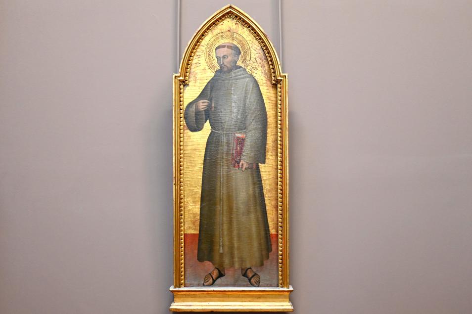 Giovanni da Milano (1351–1362), Heiliger Franz von Assisi (1181/1182-1226), Pisa, Chiesa di San Torpé, jetzt Paris, Musée du Louvre, Saal 708, um 1360–1365