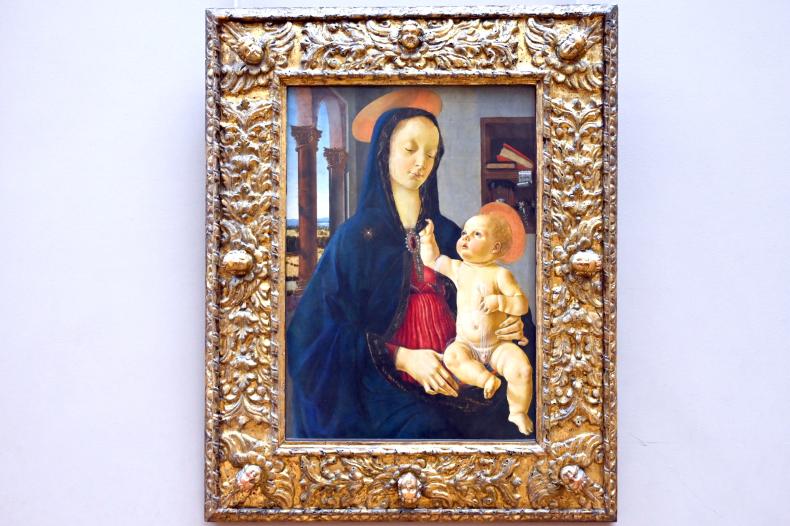 Domenico Ghirlandaio (1473–1494), Maria mit Kind, Paris, Musée du Louvre, um 1475–1480