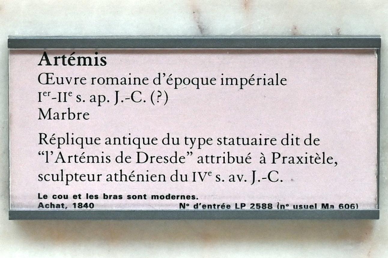 Artemis, Paris, Musée du Louvre, Saal 710b, 0–200, Bild 2/2