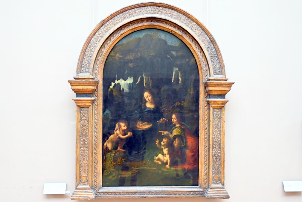 Leonardo da Vinci (1475–1513), Die Felsgrottenmadonna, Mailand, Kirche San Francesco Grande, jetzt Paris, Musée du Louvre, Saal 710c, um 1483–1490