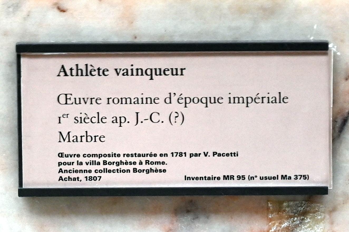 Siegreicher Sportler, Paris, Musée du Louvre, Saal 710c, 0–100, Bild 2/2