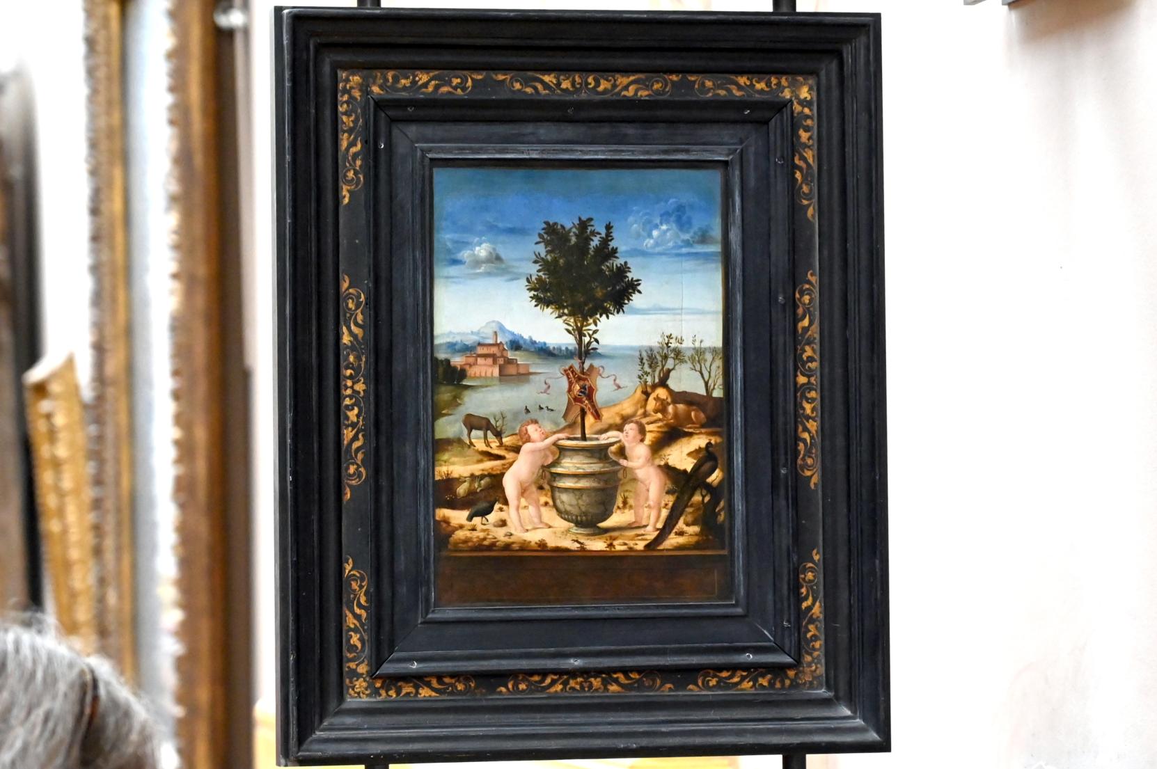 Allegorische Landschaft, Paris, Musée du Louvre, Saal 710d, um 1490–1500, Bild 1/2