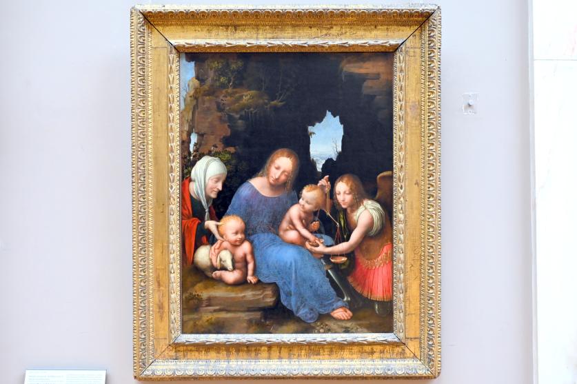 Die Jungfrau Maria und das Jesuskind mit der Heiligen Elisabeth, dem Heiligen Johannes dem Täufer und dem Heiligen Michael (Maria mit der Waage), Paris, Musée du Louvre, Saal 710d, um 1510