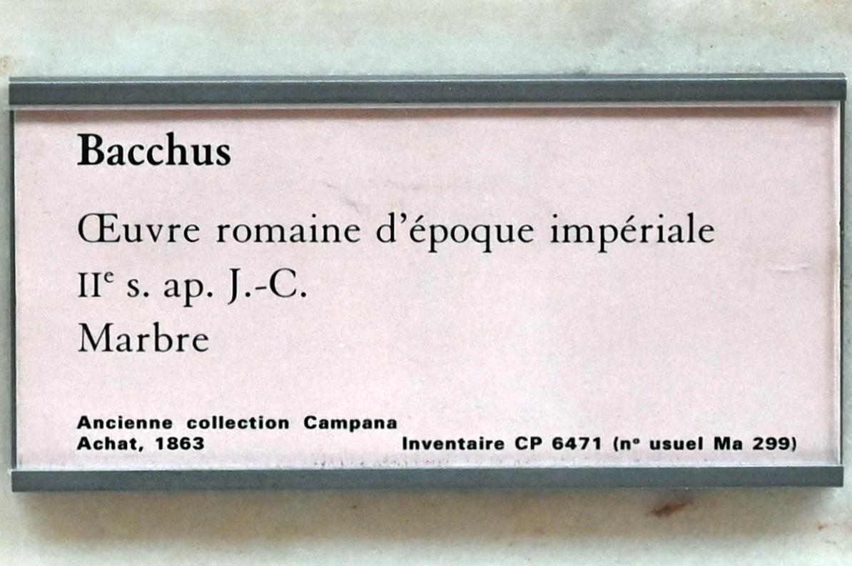 Bacchus, Paris, Musée du Louvre, Saal 710d, 2. Jhd., Bild 2/2