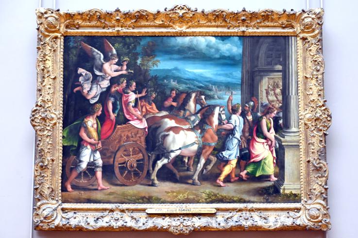 Giulio Romano (Giulio Pippi) (1515–1537), Der Triumph der römischen Kaiser Titus und Vespasian, Mantua, Palazzo Ducale, jetzt Paris, Musée du Louvre, Saal 710e, um 1537
