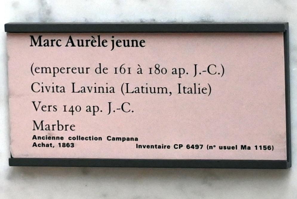 Der junge Marc Aurel, Paris, Musée du Louvre, Saal 716b, um 140, Bild 2/2