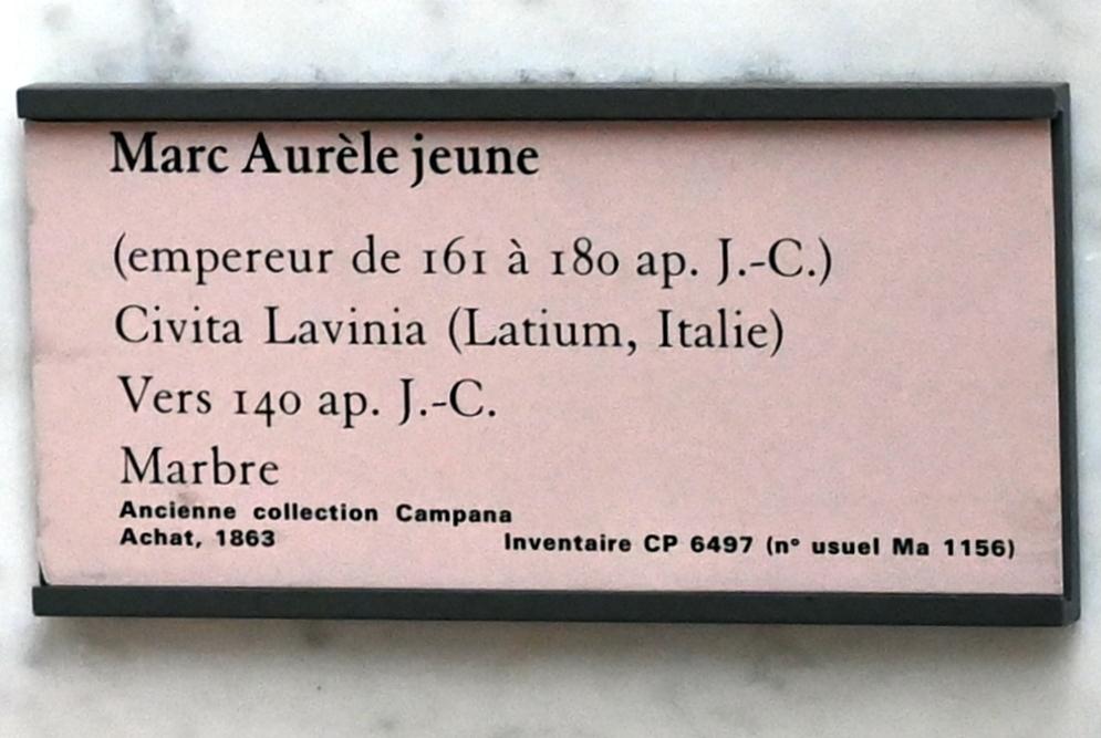 Der junge Marc Aurel, Paris, Musée du Louvre, Saal 716b, um 140, Bild 2/2