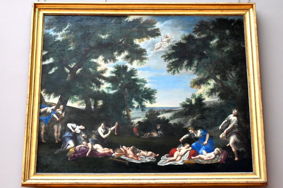 Francesco Albani (1599–1655), Nymphen entwaffnen die Amoretten, Mantua, Villa La Favorita, jetzt Paris, Musée du Louvre, Saal 716d, 1621–1633