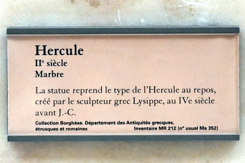 Herkules, Paris, Musée du Louvre, Saal 710j, 2. Jhd., Bild 2/2