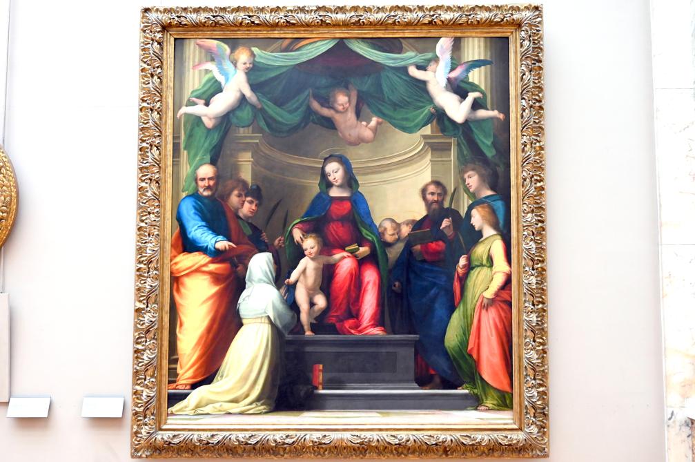 Fra Bartolomeo (Baccio della Porta) (1495–1516), Die mystische Hochzeit der Heiligen Katharina von Siena, Paris, Musée du Louvre, Saal 710j, 1511