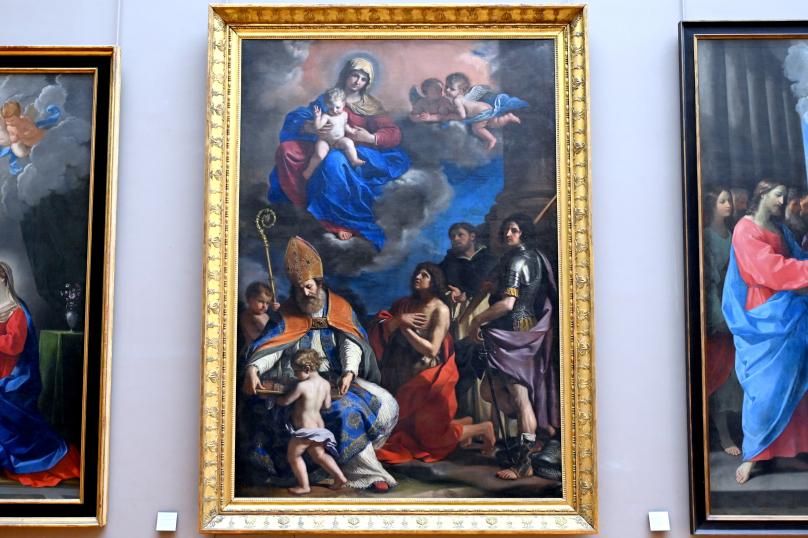 Giovanni Francesco Barbieri (Il Guercino) (1612–1659), Maria mit Kind und vier Heiligen, Paris, Musée du Louvre, Saal 716e, 1651, Bild 1/2