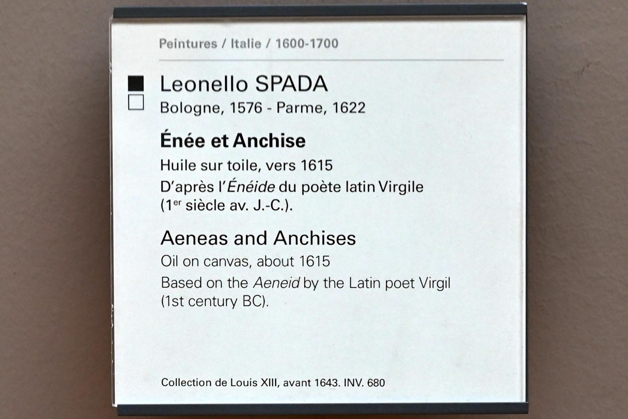 Leonello (Lionello) Spada (1607–1620), Aeneas und Anchises, Paris, Musée du Louvre, Saal 716e, um 1615, Bild 2/2