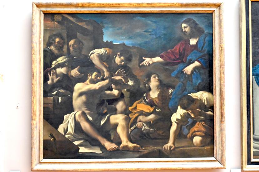 Giovanni Francesco Barbieri (Il Guercino) (1612–1659), Auferweckung des Lazarus, Paris, Musée du Louvre, Saal 716e, um 1619