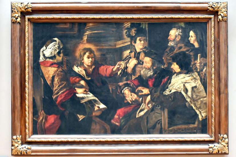 Giovanni Serodine (1622–1629), Jesus unter den Schriftgelehrten, Paris, Musée du Louvre, Saal 716e, 1626, Bild 1/2