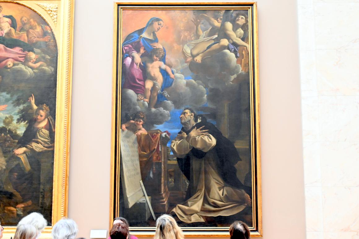 Ludovico Carracci (1582–1617), Die Jungfrau und das Kind erscheinen dem Heiligen Hyazinth, Paris, Musée du Louvre, Saal 716e, 1594, Bild 1/2