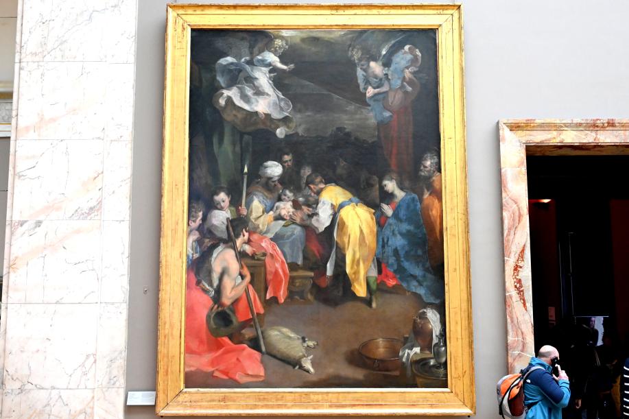 Federico Barocci (1557–1612), Beschneidung Christi, Pesaro, Chiesa del Nome di Dio, jetzt Paris, Musée du Louvre, Saal 716e, 1583–1590, Bild 1/2